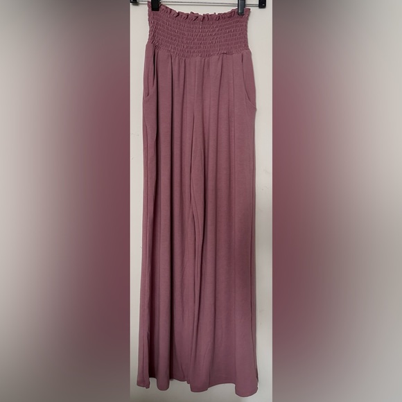 Light Rose Smocked Waistband Pants - Picture 2 of 3